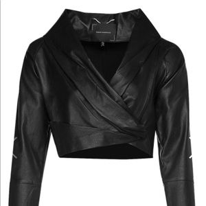 Robert Rodriguez cropped leather jacket size 2
